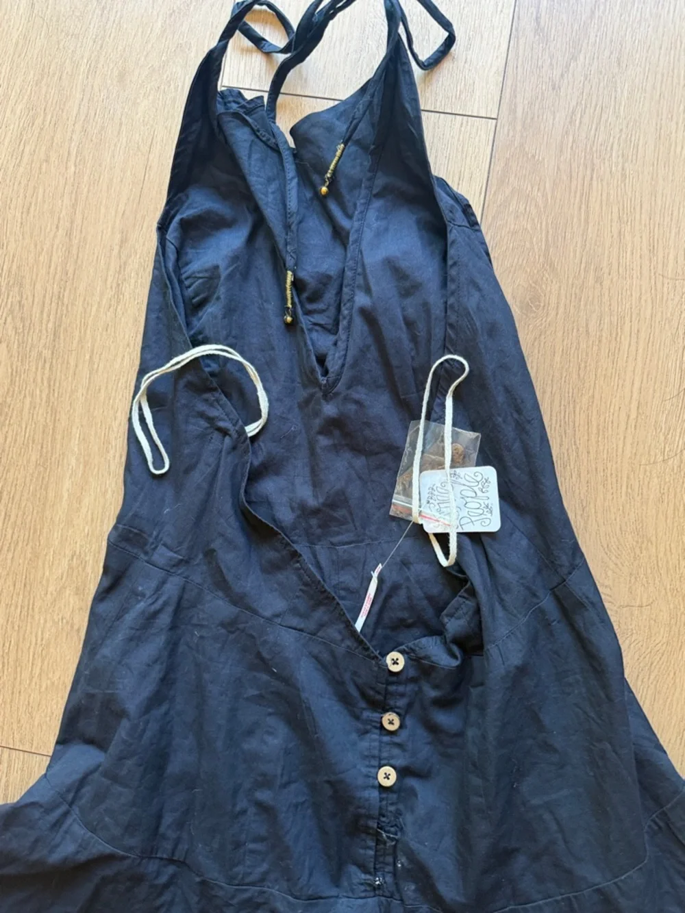 Free People endless summer Black Backless Ruffle Halter Maxi Dress - Picture 10 of 14